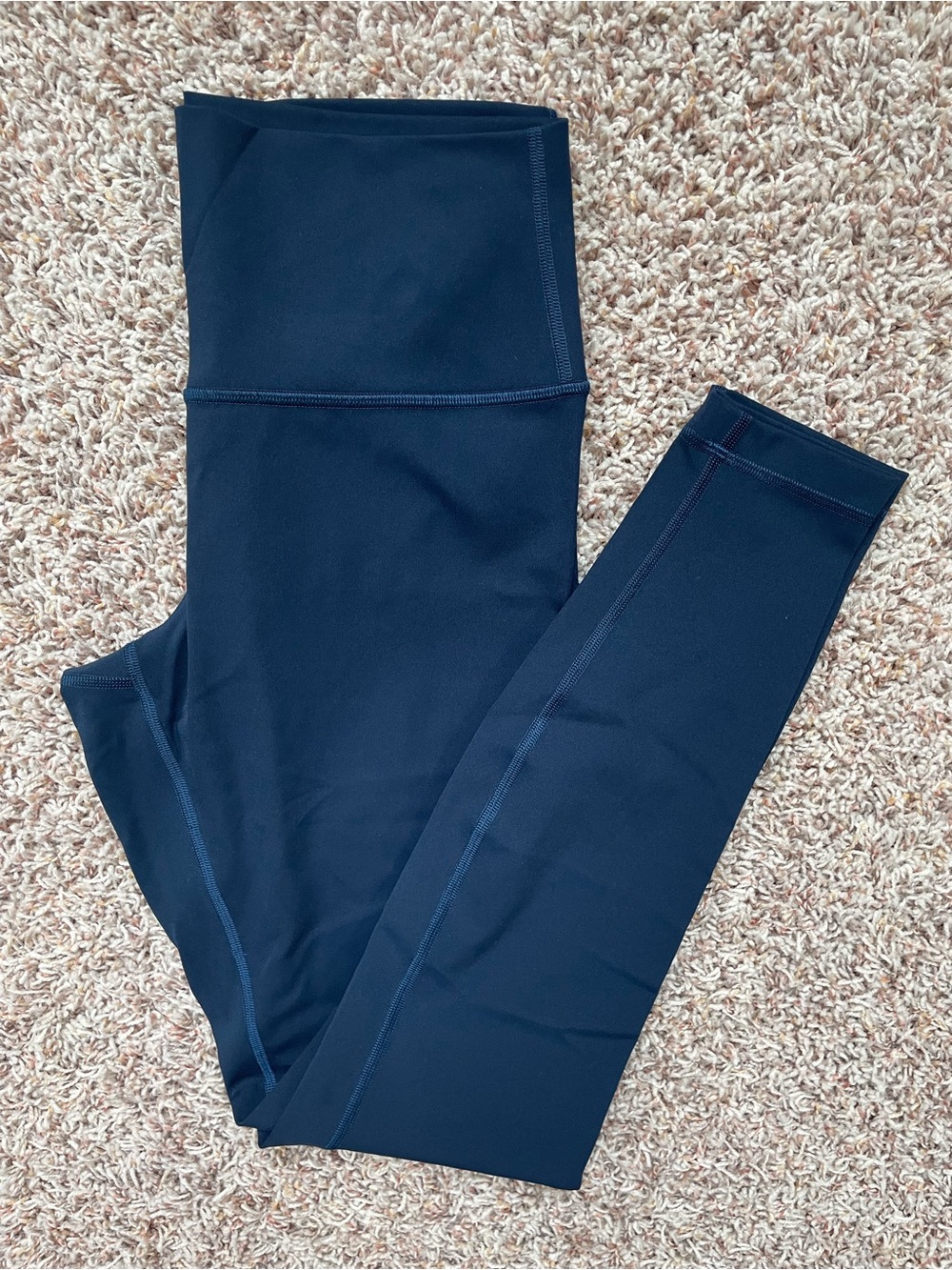Lululemon High-Rise Navy Athleisure Leggings Women Size 8 Like New Slimming